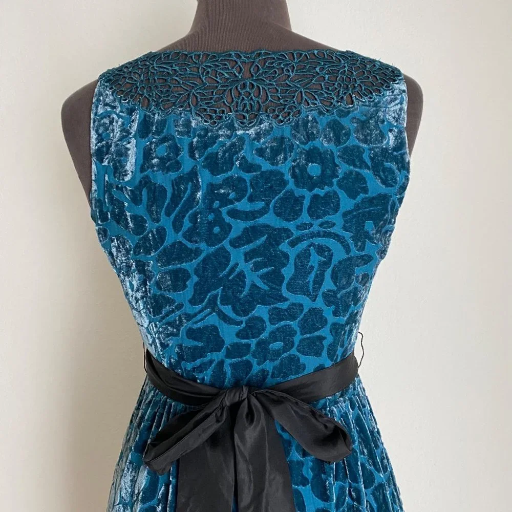 Anthropologie Moulinette Soeurs sz 0 Anthro silk vintage inspired sleeveless V n - Picture 7 of 10